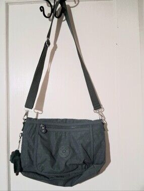 Dark Green Kipling Crossbody Bag - Lightweight & Durable